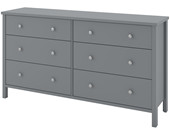 Kommode TICO mit 3+3 Schubladen in grau, Breite 154 cm