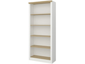 Bücherregal LORCA aus MDF in weiß/natur, Höhe 189 cm