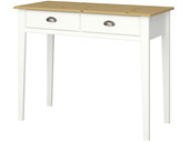 Schreibtisch LORCA mit 2 Schubladen, MDF in weiß/natur