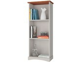 Bücherregal YORK 140 cm aus Kiefer massiv in weiß/honig