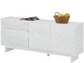 2-trg. Sideboard MILLA aus Kiefer in weiß, Breite 165 cm