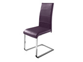 2er-Set Freischwinger Stühle JOLIE aus Kunstleder in lila