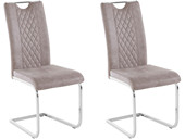 2er-Set Freischwinger CAMDEN in grau, Sitzhöhe 46 cm