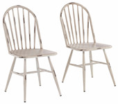 2er-Set Stühle ALANE aus Aluminium in weiß