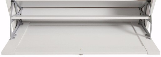 Schuhschrank HALEY mit 2 Klappen 1 Schubkasten in weiß/eiche