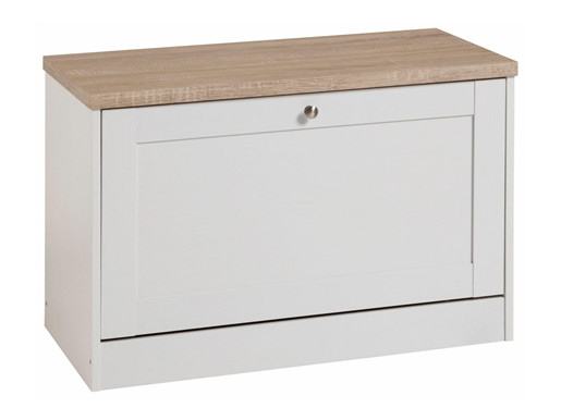 Schuhbank HALEY aus Holzwerkstoff in weiß/eichefarben