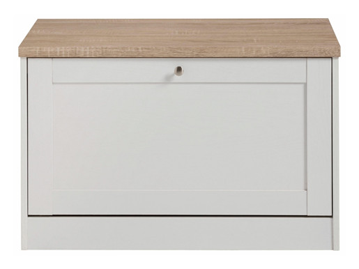 Schuhbank HALEY aus Holzwerkstoff in weiß/eichefarben