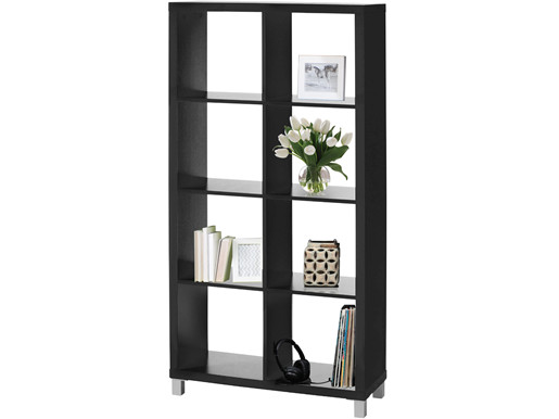 Regal KNOX mit 8 Fächern in schwarz