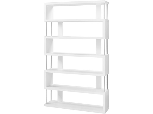 Bücherregal RENA mit 6 Fächern in weiß, Höhe 191 cm
