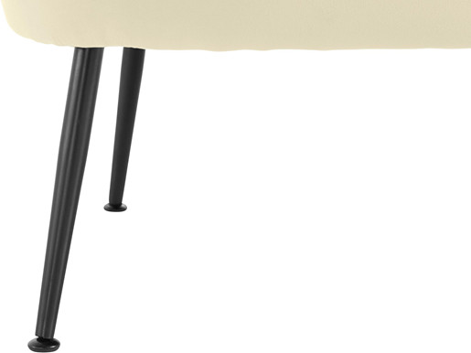 2-Sitzer QUENTIN mit Samt Bezug in creme, Breite 130 cm