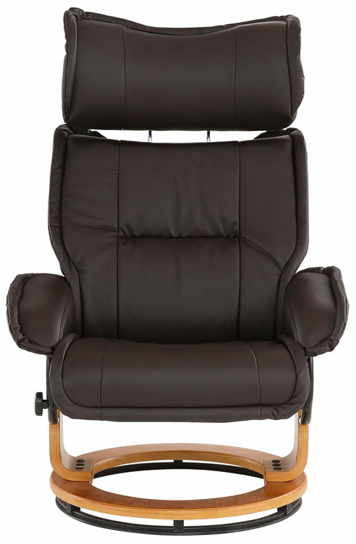 Relaxsessel ARDIN aus Microfaser in Schwarz mit Hocker