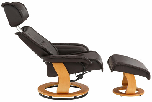 Relaxsessel ARDIN aus Microfaser in Schwarz mit Hocker