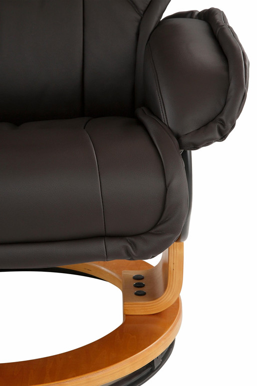 Relaxsessel ARDIN aus Microfaser in Schwarz mit Hocker