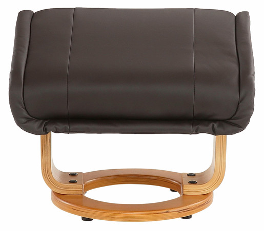 Relaxsessel ARDIN aus Microfaser in Schwarz mit Hocker