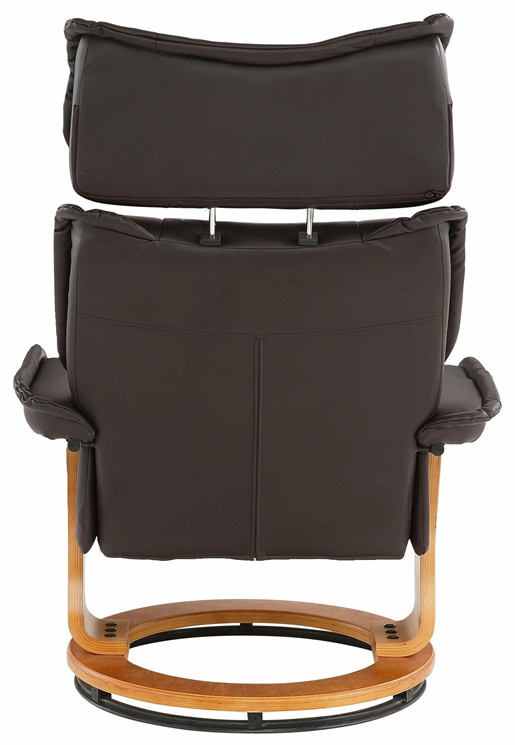 Relaxsessel ARDIN aus Microfaser in Schwarz mit Hocker