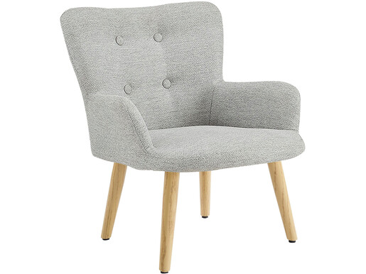 Kindersessel CHICO mit Webstoff in grau, Sitzhöhe 31 cm
