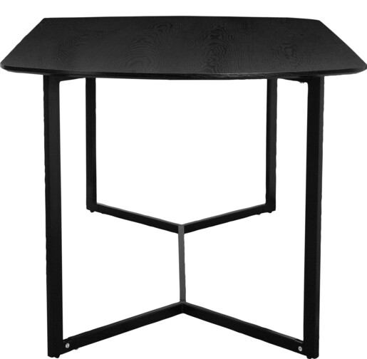 Esstisch Lean mit Gestell aus Metall schwarz, Tischplatte in Holzoptik, Höhe 76 cm Breite 140 cm