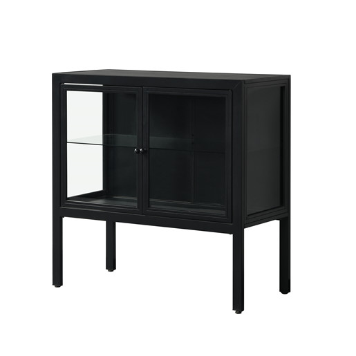 2-trg. Sideboard ARIES aus Metall mit Glastüren, 90 cm