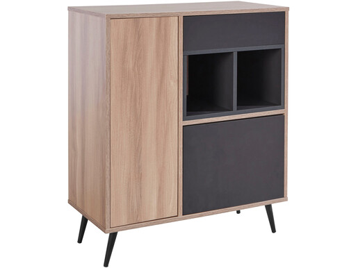 2-trg. Highboard LINUS in dualer Optik, Breite 80 cm