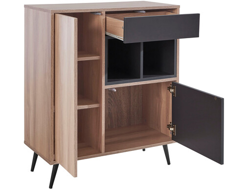 2-trg. Highboard LINUS in dualer Optik, Breite 80 cm