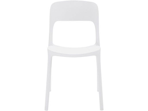 4er-Set Stühle WALTER aus Kunsstoff in weiß