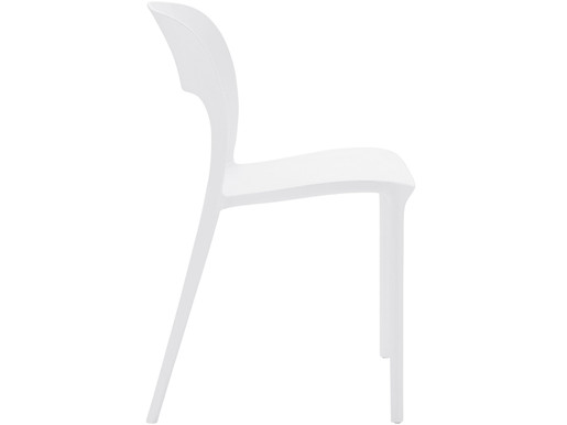 4er-Set Stühle WALTER aus Kunsstoff in weiß