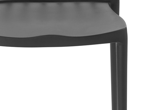 2er-Set Stühle LAERKE aus Kunststoff in schwarz