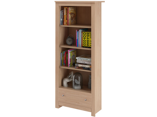 Bücherregal EMILY mit Schublade in eichefarben