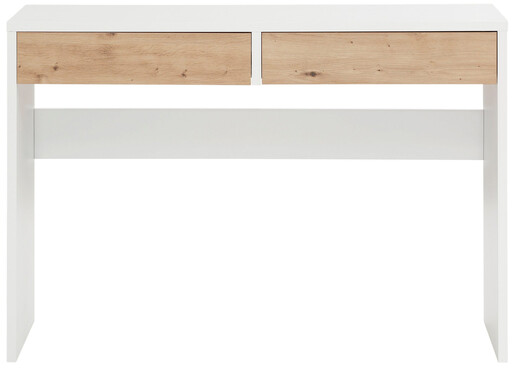 Schminktisch ASTRID mit 2 Schubladen in weiß/eiche, 115 cm