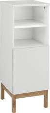 Unterschrank Lilly Breite 30 cm, Höhe 85,5 cm, mit Push-to-open Funktion in weiß/eiche