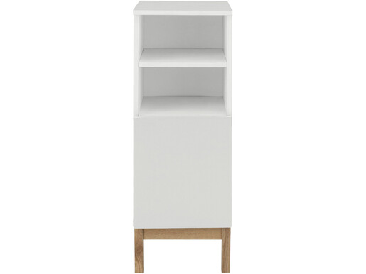 Unterschrank Lilly Breite 30 cm, Höhe 85,5 cm, mit Push-to-open Funktion in weiß/eiche
