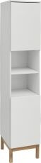 Hochschrank Lilly aus MDF in weiß/eiche Badeschrank