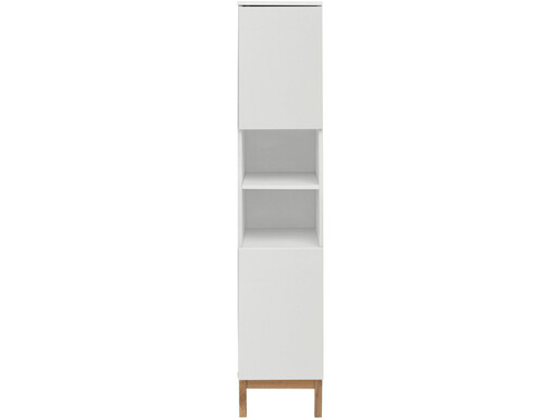 Hochschrank Lilly aus MDF in weiß/eiche Badeschrank