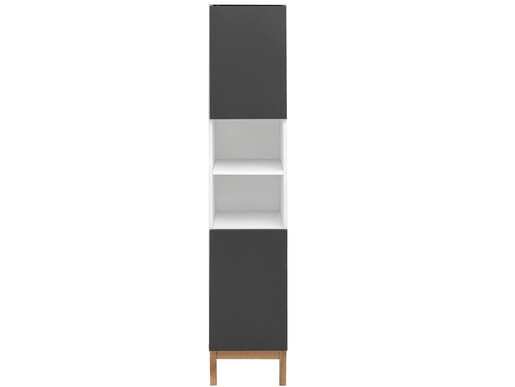 Hochschrank Lilly aus MDF in weiß/anthrazit/eiche Badeschrank