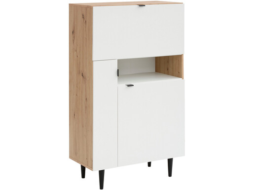 Highboard LAHANA in eiche/weiß Moderner Landhaus Stil