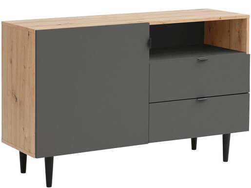 1-trg. Sideboard LAHANA in eiche/anthrazit, Breite 120 cm