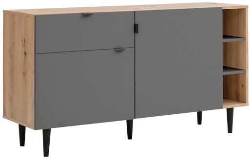 2-trg. Sideboard LAHANA in eiche/anthrazit, Breite 140 cm