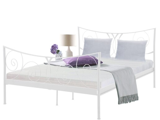 Metallbett ROSE 140x200 cm in cremeweiß