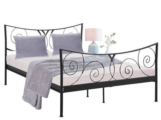 Metallbett ROSE 180x200 cm in schwarz