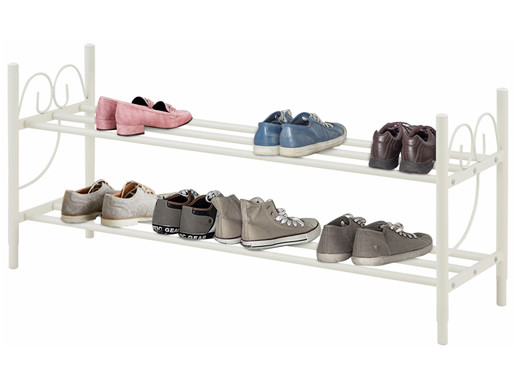 Schuhregal ROSE aus Metall in cremeweiß, Breite 100 cm