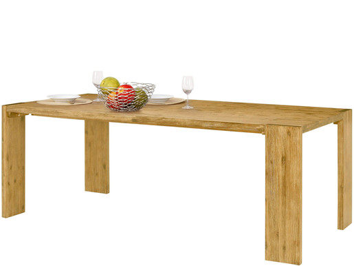 Esszimmertisch MAGNUS aus Akazie massiv in natur, 240x100 cm