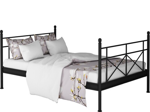 Metallbett TESSA in schwarz lackiert, 140x200 cm