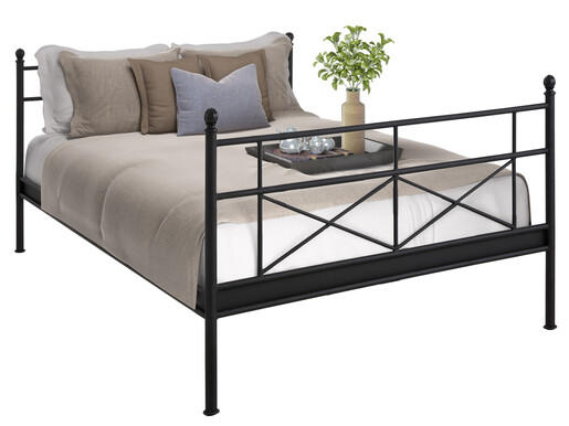 Metallbett TESSA in schwarz lackiert, 160x200 cm