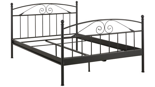 Metallbett FLORENZ 140x200 cm in schwarz, *Sonderartikel