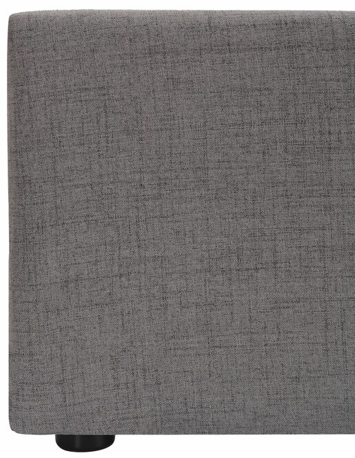 Polsterbett HOLLE mit Knopfheftung in grau, 100x200 cm