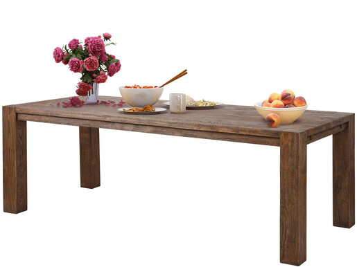 Esstisch MARIAN 220 cm aus Wildeiche in smoked