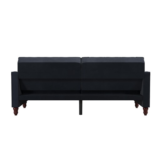 Schlafsofa Vintage Bezug in Samtoptik, Diamant-Steppung, Breite 207 cm in blau