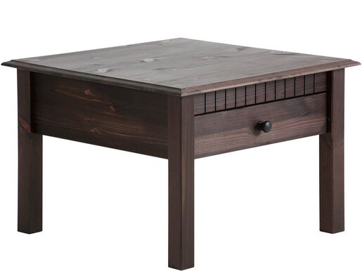 Couchtisch LENE aus Kiefer mit Schublade in havana, 60 cm