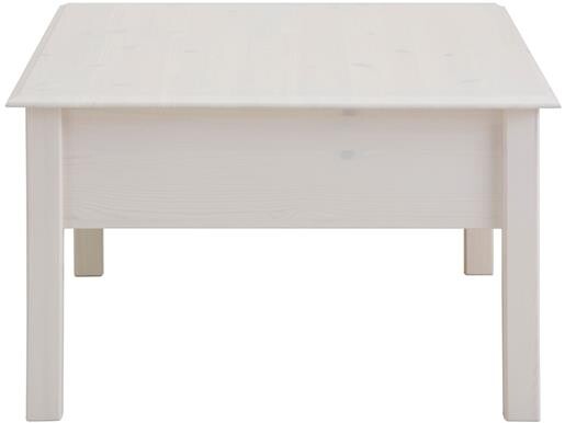 Couchtisch LENE aus Kiefer mit Schublade in weiß, 110 cm