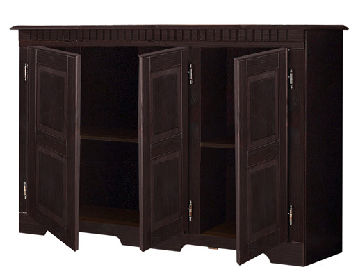 Sideboard LILA 3 Türen Kiefer massiv in havanna lackiert